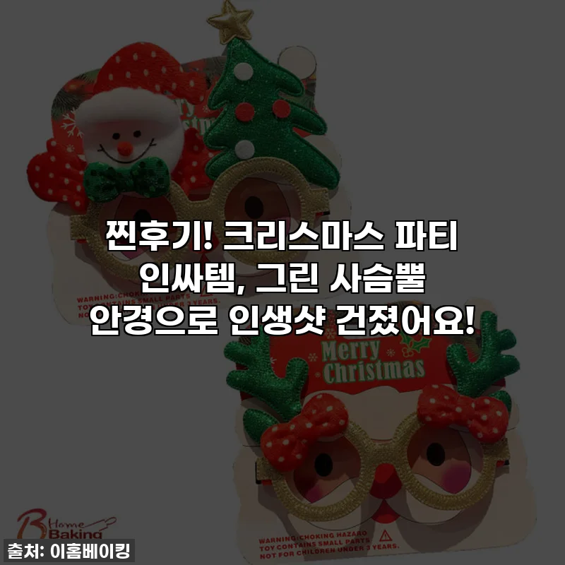 찐후기! 크리스마스 파티 인싸템, 그린 사슴뿔 안경으로 인생샷 건졌어요!