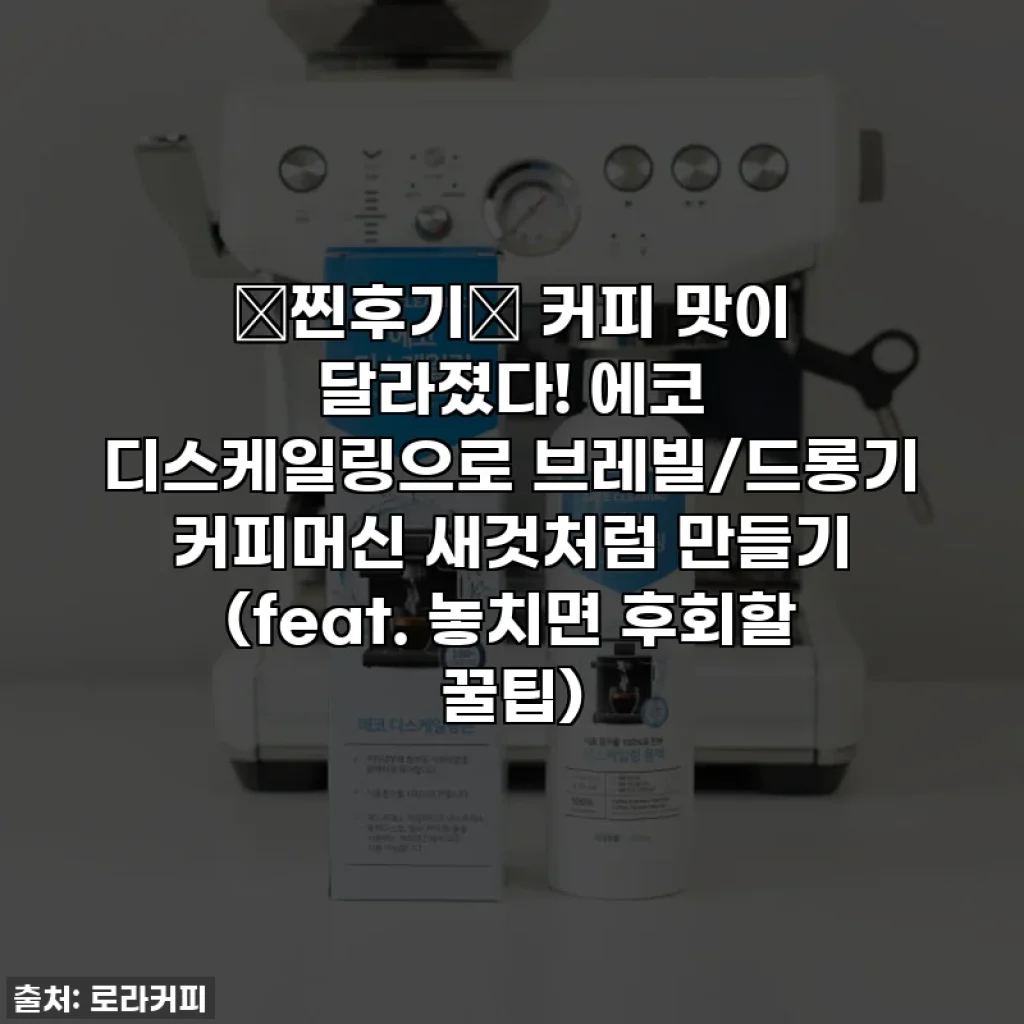 🚨찐후기🚨 커피 맛이 달라졌다! 에코 디스케일링으로 브레빌/드롱기 커피머신 새것처럼 만들기 (feat. 놓치면 후회할 꿀팁)