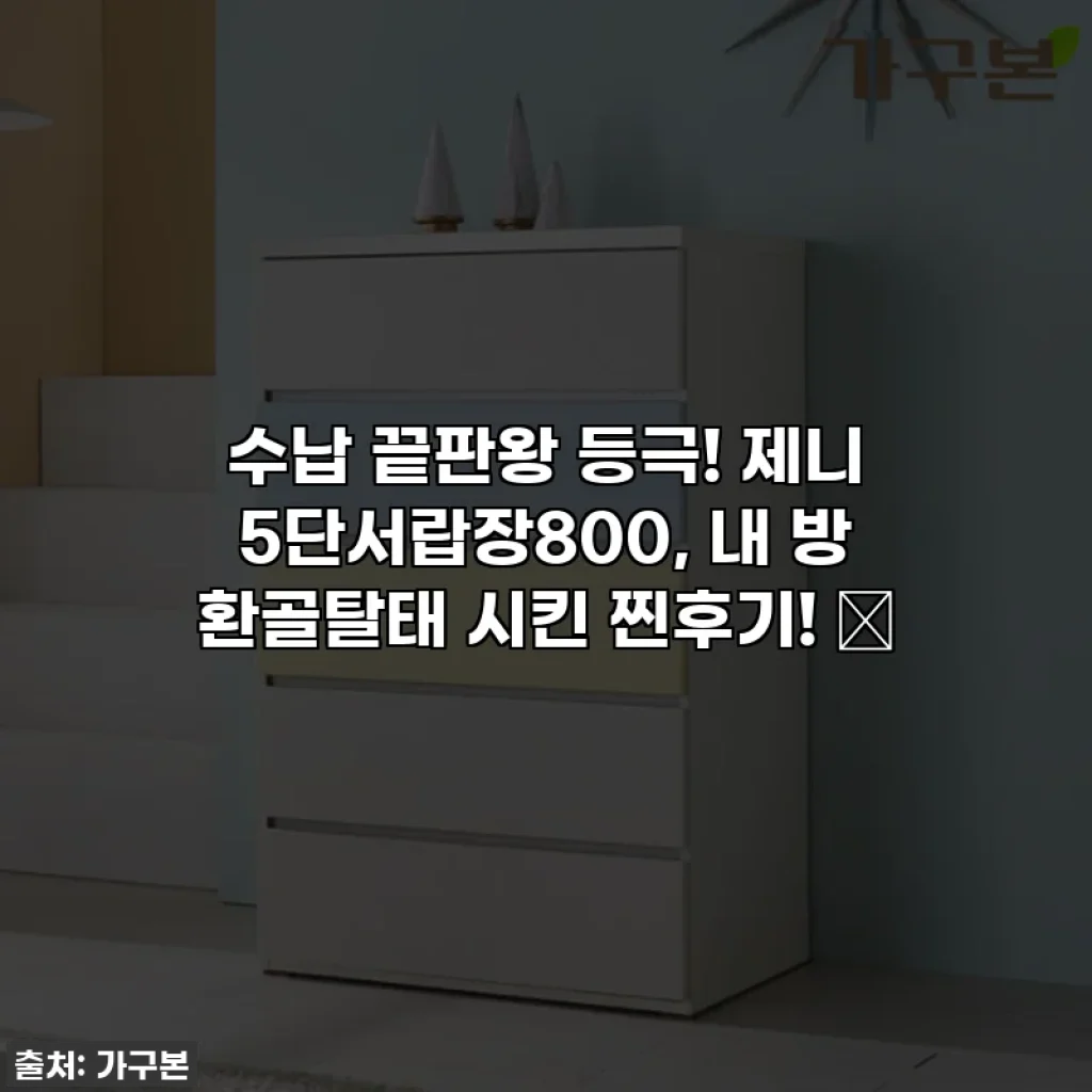수납 끝판왕 등극! 제니 5단서랍장800, 내 방 환골탈태 시킨 찐후기! 🤩