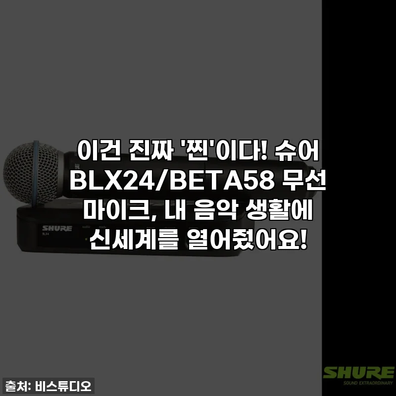 이건 진짜 '찐'이다! 슈어 BLX24/BETA58 무선 마이크, 내 음악 생활에 신세계를 열어줬어요!