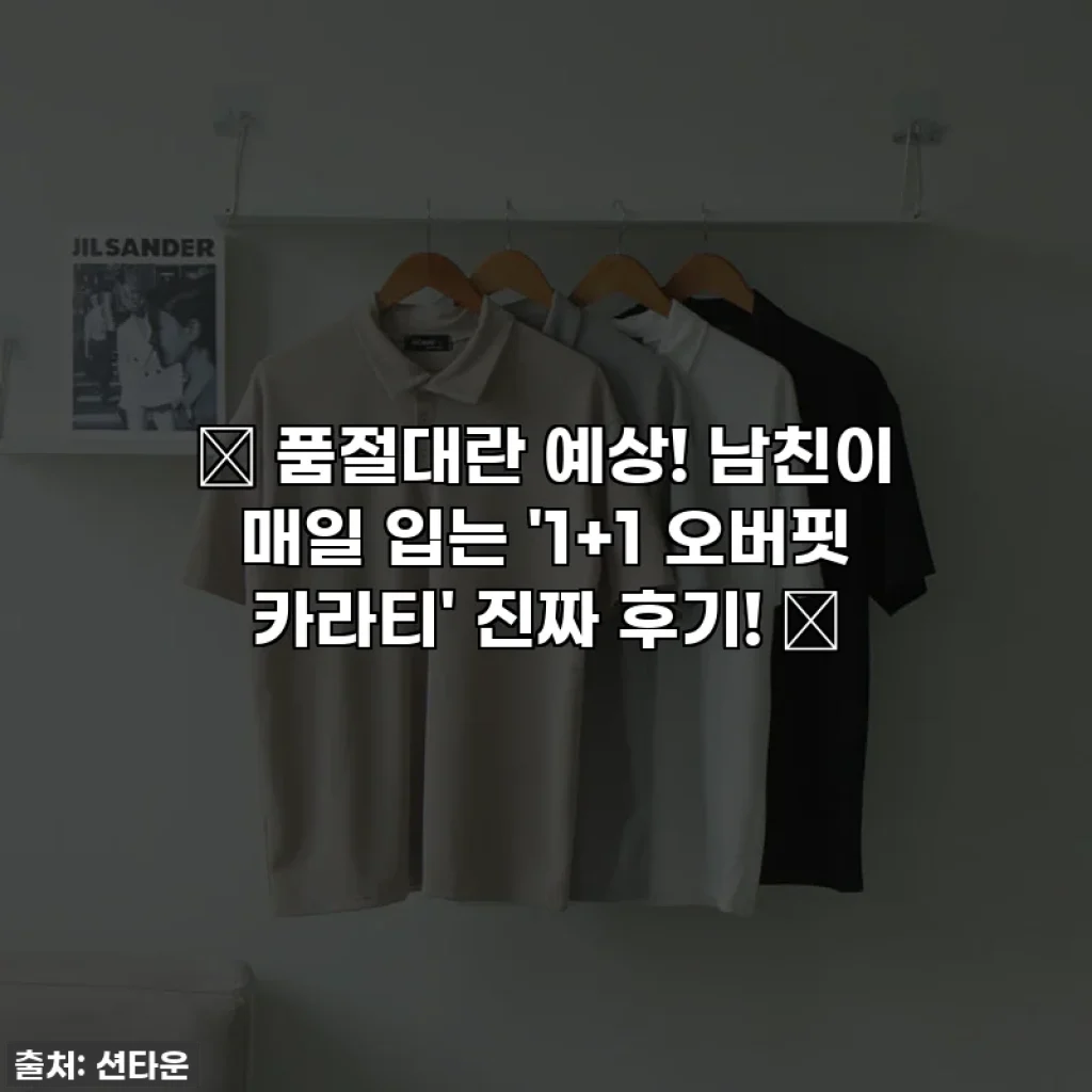 ✨ 품절대란 예상! 남친이 매일 입는 '1+1 오버핏 카라티' 진짜 후기! ✨