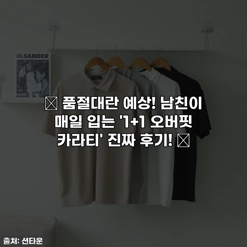 ✨ 품절대란 예상! 남친이 매일 입는 '1+1 오버핏 카라티' 진짜 후기! ✨