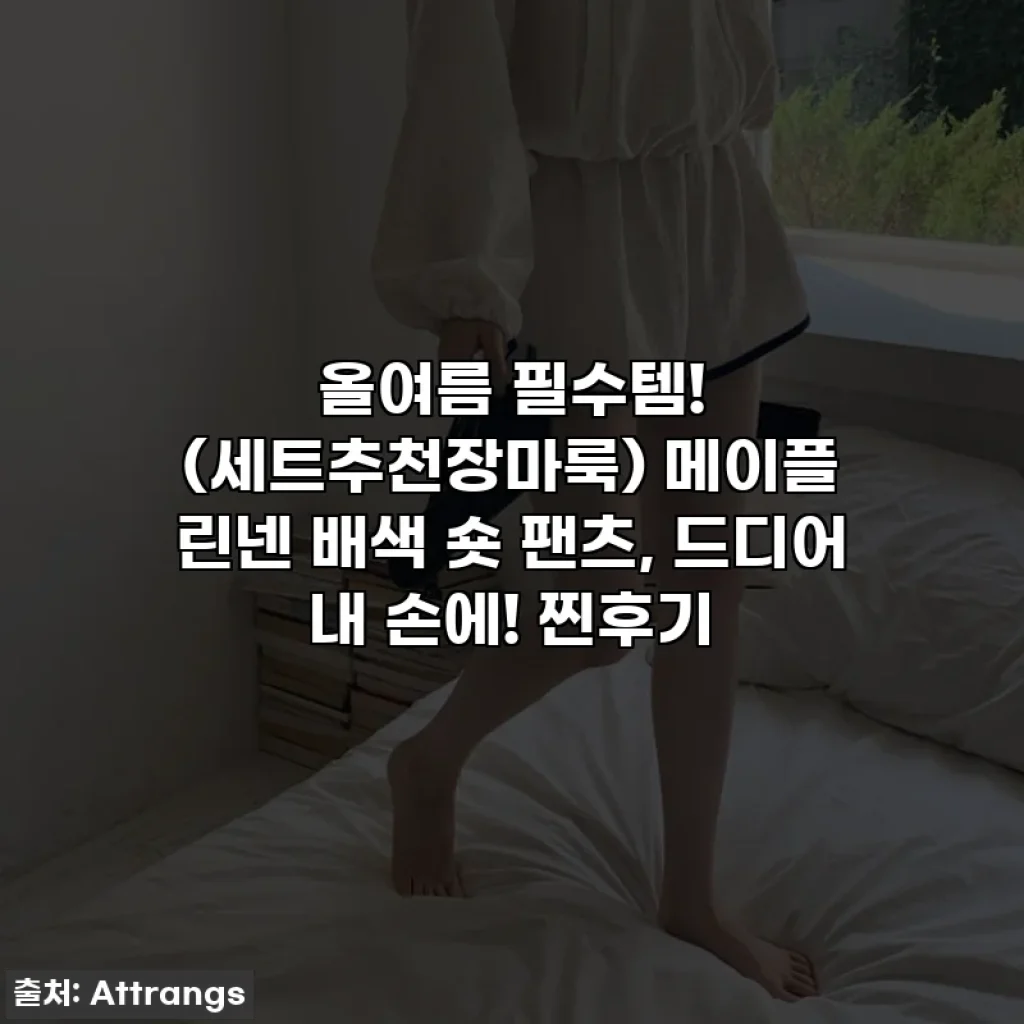 올여름 필수템! (세트추천장마룩) 메이플 린넨 배색 숏 팬츠, 드디어 내 손에! 찐후기