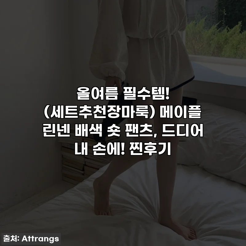 올여름 필수템! (세트추천장마룩) 메이플 린넨 배색 숏 팬츠, 드디어 내 손에! 찐후기