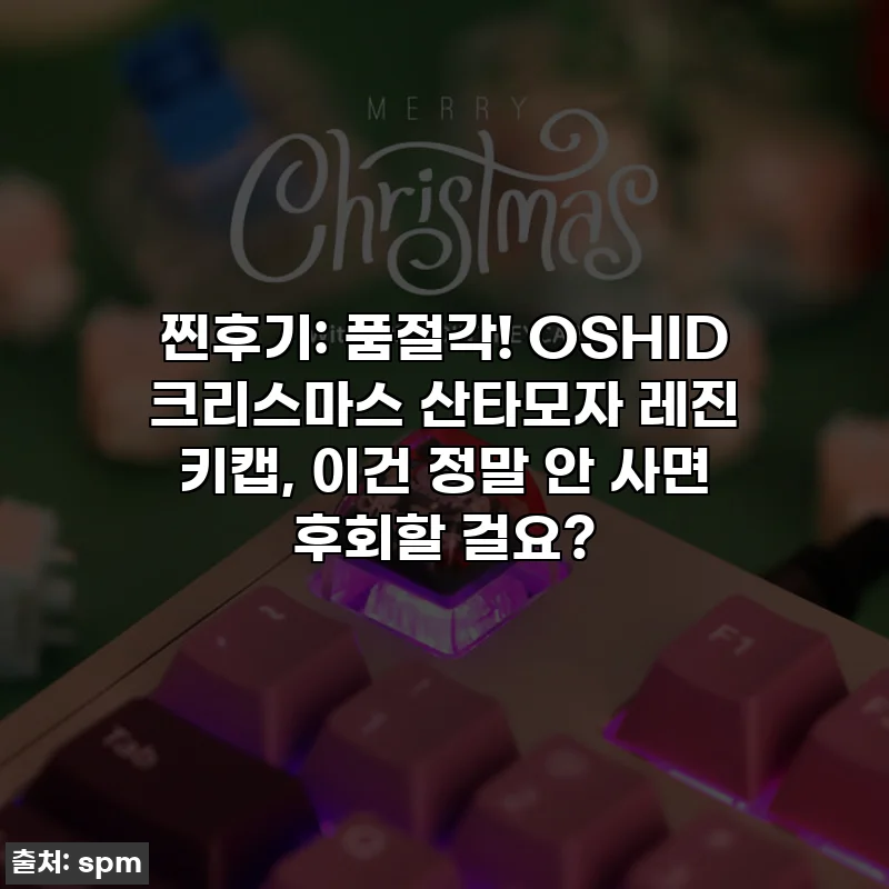 찐후기: 품절각! OSHID 크리스마스 산타모자 레진 키캡, 이건 정말 안 사면 후회할 걸요?