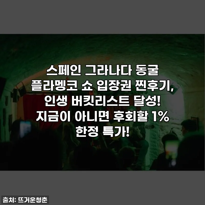 스페인 그라나다 동굴 플라멩코 쇼 입장권 찐후기, 인생 버킷리스트 달성! 지금이 아니면 후회할 1% 한정 특가!