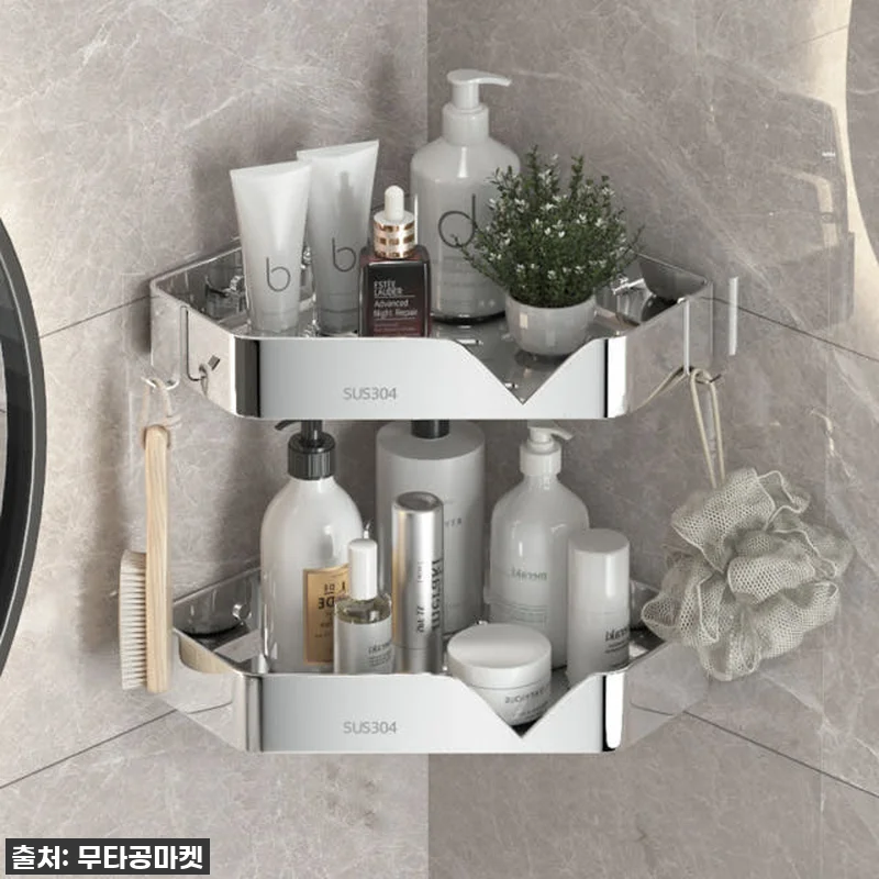 스텐304 화장실코너선반 무타공욕실선 관련 이미지 5