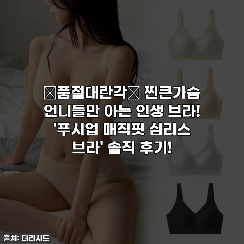 🚨품절대란각🚨 찐큰가슴 언니들만 아는 인생 브라! '푸시업 매직핏 심리스 브라' 솔직 후기!