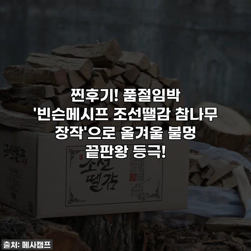 찐후기! 품절임박 '빈슨메시프 조선땔감 참나무 장작'으로 올겨울 불멍 끝판왕 등극!