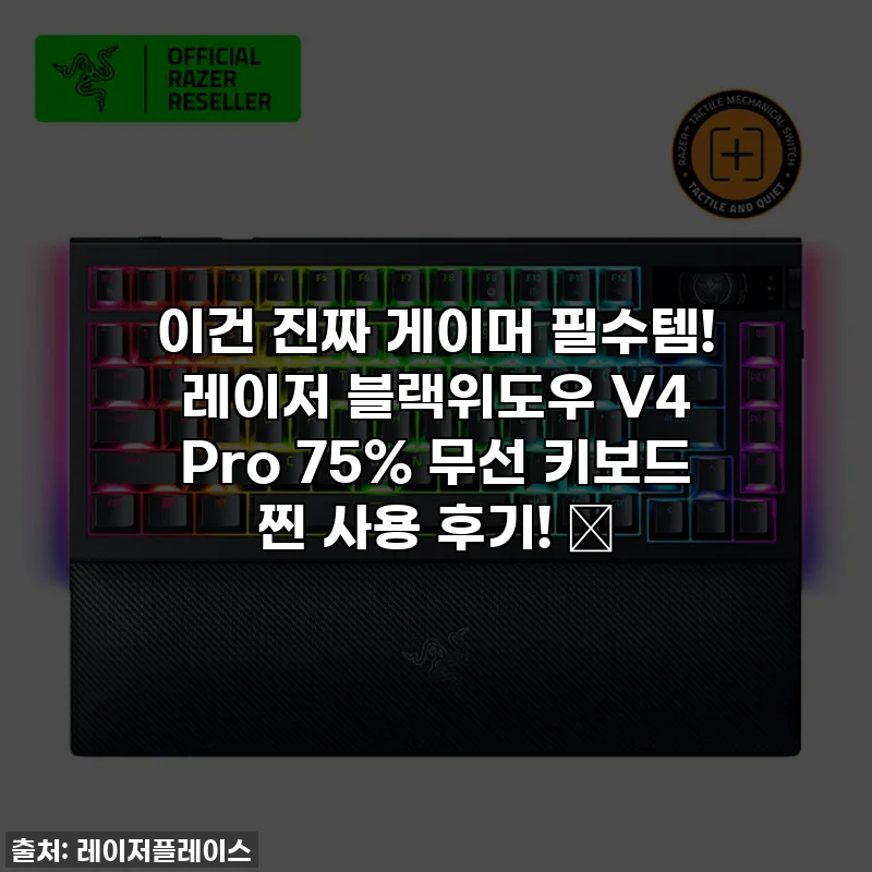 이건 진짜 게이머 필수템! 레이저 블랙위도우 V4 Pro 75% 무선 키보드 찐 사용 후기! ✨