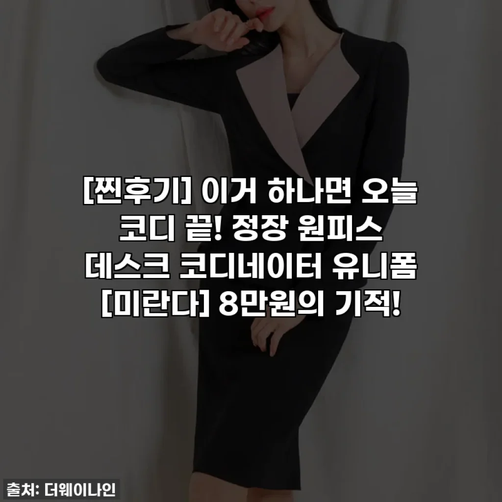 [찐후기] 이거 하나면 오늘 코디 끝! 정장 원피스 데스크 코디네이터 유니폼 [미란다] 8만원의 기적!