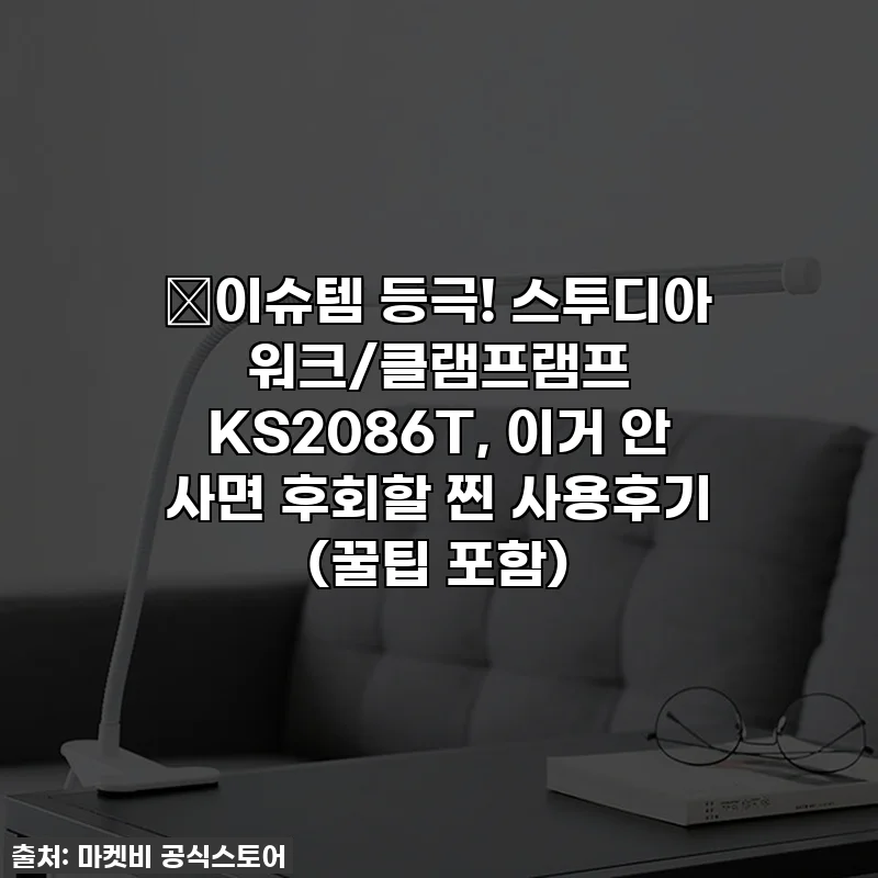 💡이슈템 등극! 스투디아 워크/클램프램프 KS2086T, 이거 안 사면 후회할 찐 사용후기 (꿀팁 포함)