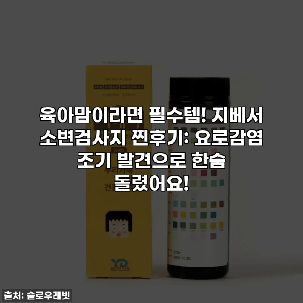 육아맘이라면 필수템! 지베서 소변검사지 찐후기: 요로감염 조기 발견으로 한숨 돌렸어요!