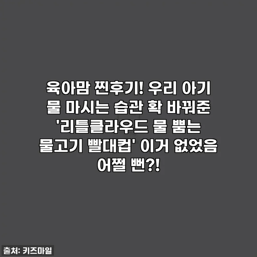 육아맘 찐후기! 우리 아기 물 마시는 습관 확 바꿔준 '리틀클라우드 물 뿜는 물고기 빨대컵' 이거 없었음 어쩔 뻔?!