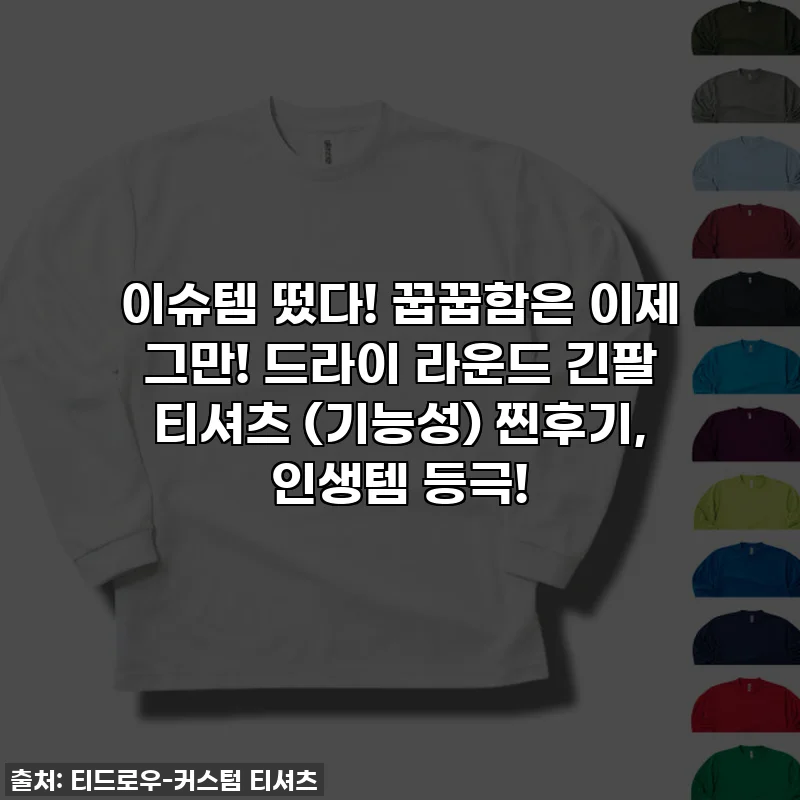 이슈템 떴다! 꿉꿉함은 이제 그만! 드라이 라운드 긴팔 티셔츠 (기능성) 찐후기, 인생템 등극!