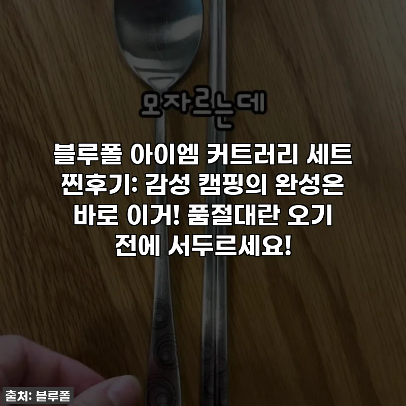 블루폴 아이엠 커트러리 세트 찐후기: 감성 캠핑의 완성은 바로 이거! 품절대란 오기 전에 서두르세요!