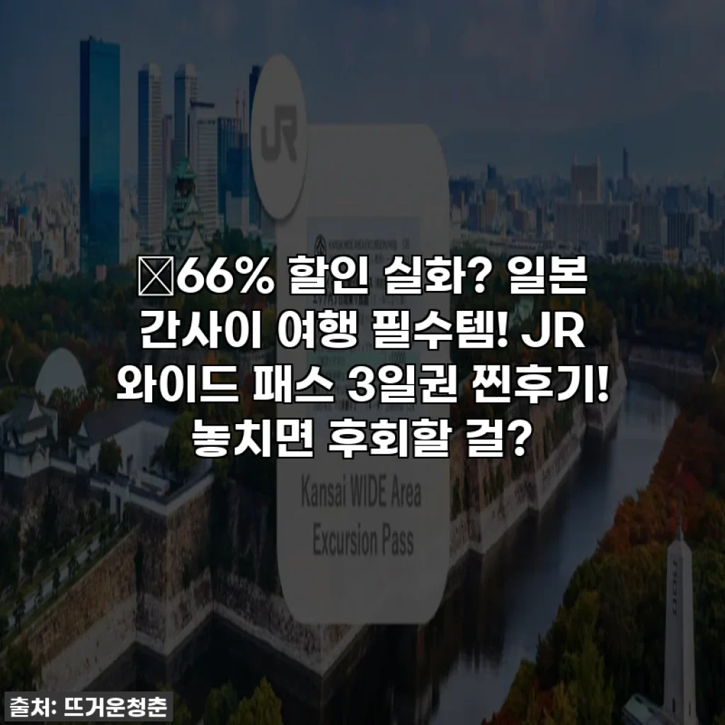 🎁66% 할인 실화? 일본 간사이 여행 필수템! JR 와이드 패스 3일권 찐후기! 놓치면 후회할 걸?