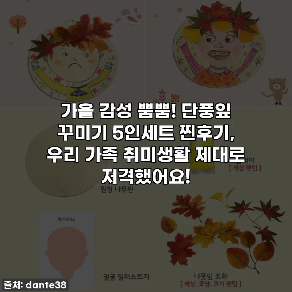 가을 감성 뿜뿜! 단풍잎 꾸미기 5인세트 찐후기, 우리 가족 취미생활 제대로 저격했어요!