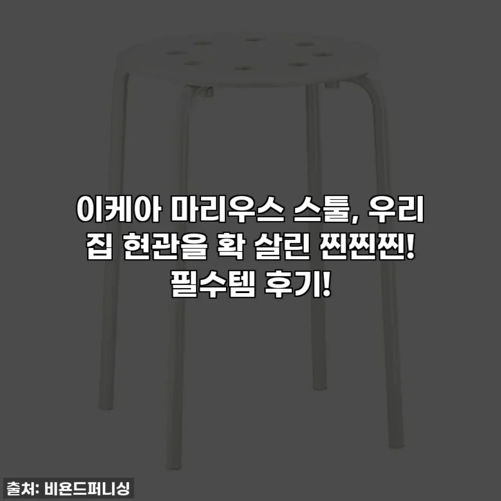 이케아 마리우스 스툴, 우리 집 현관을 확 살린 찐찐찐! 필수템 후기!