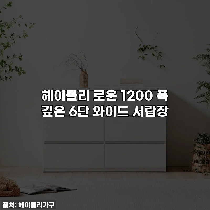 헤이몰리 로운 1200 폭 깊은 6단 와이드 서랍장