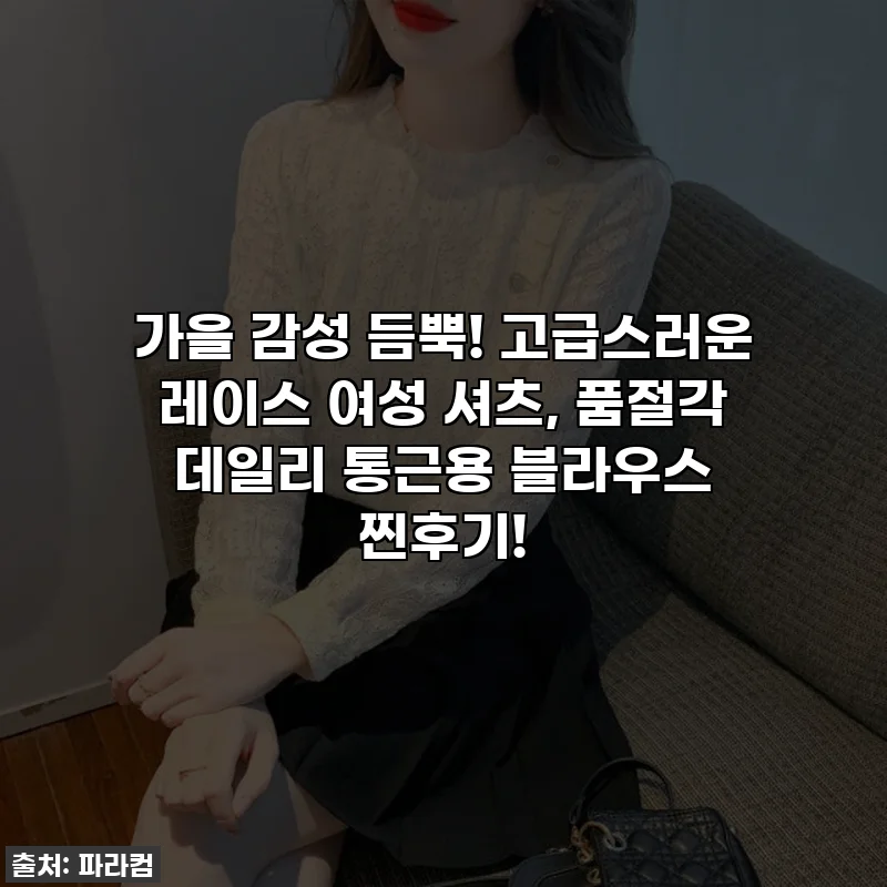 🍂가을 감성 듬뿍! 고급스러운 레이스 여성 셔츠, 품절각 데일리 통근용 블라우스 찐후기!✨