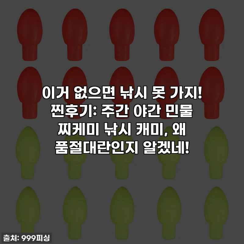 이거 없으면 낚시 못 가지! 찐후기: 주간 야간 민물 찌케미 낚시 캐미, 왜 품절대란인지 알겠네!