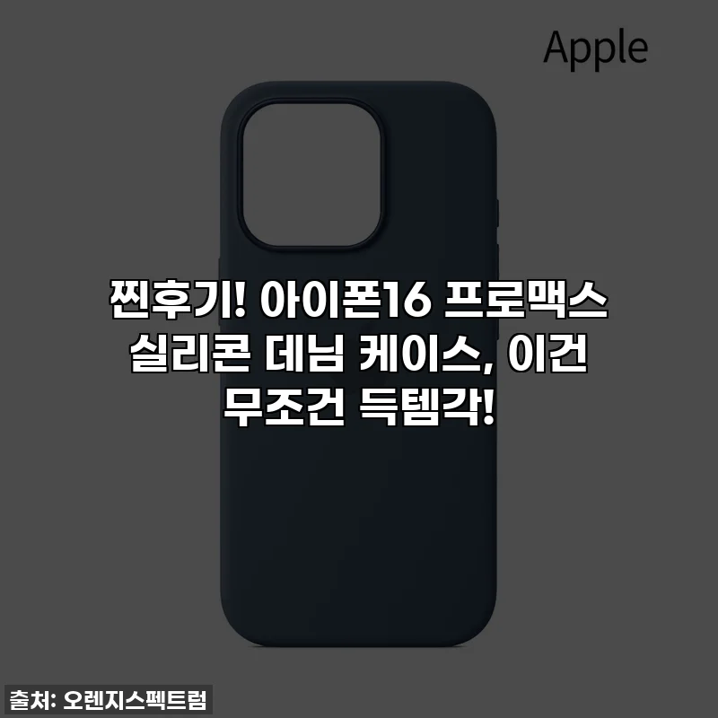 찐후기! 아이폰16 프로맥스 실리콘 데님 케이스, 이건 무조건 득템각!