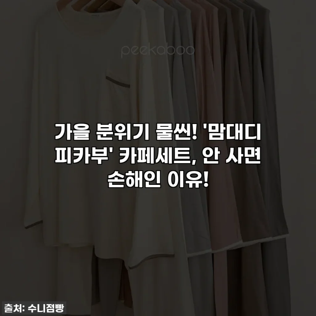 🍁가을 분위기 물씬! '맘대디 피카부' 카페세트, 안 사면 손해인 이유!🍁