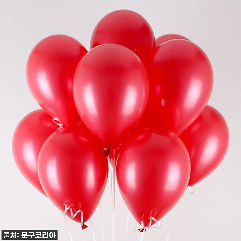 쨍한 빨강 펄 풍선 100개! 파티 관련 이미지 1