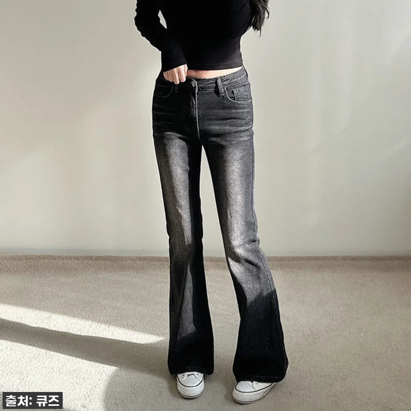 여성 부츠컷 청바지 스판 로우웨스트 관련 이미지 1