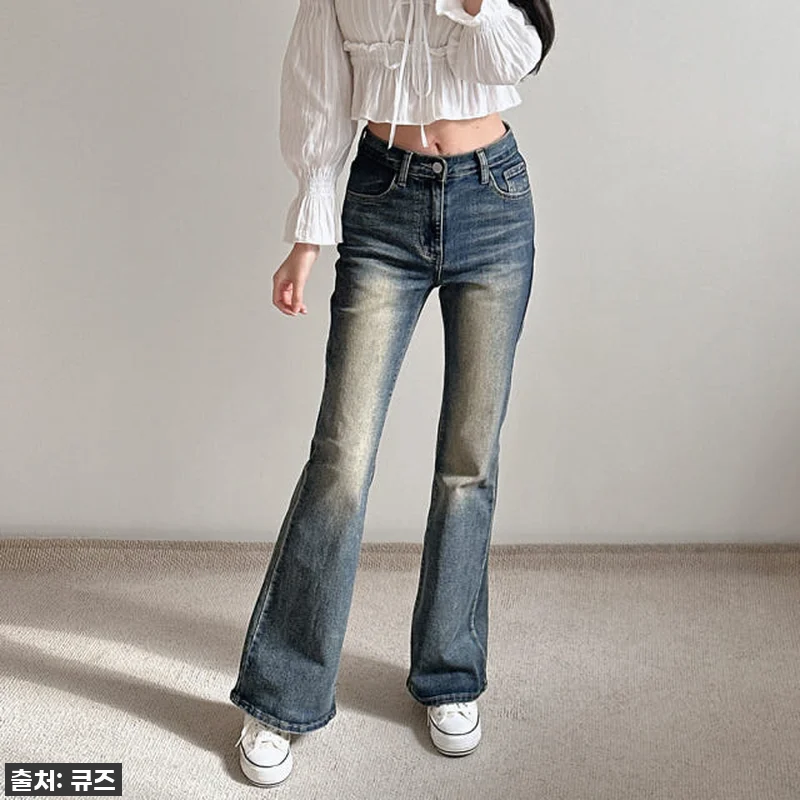 여성 부츠컷 청바지 스판 로우웨스트 관련 이미지 3