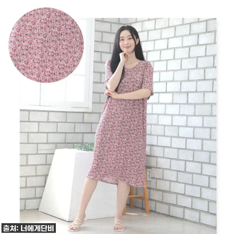 모녀잠옷 꽃무늬 집에서입는 원피스 잠 관련 이미지 7