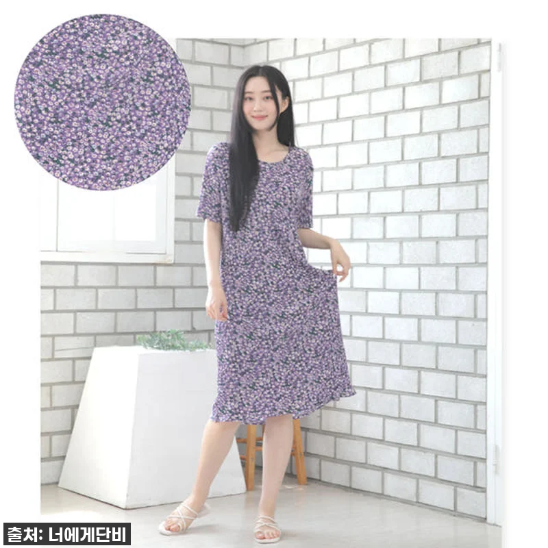 모녀잠옷 꽃무늬 집에서입는 원피스 잠 관련 이미지 8