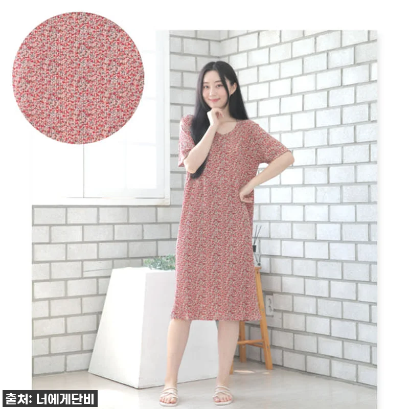 모녀잠옷 꽃무늬 집에서입는 원피스 잠 관련 이미지 9