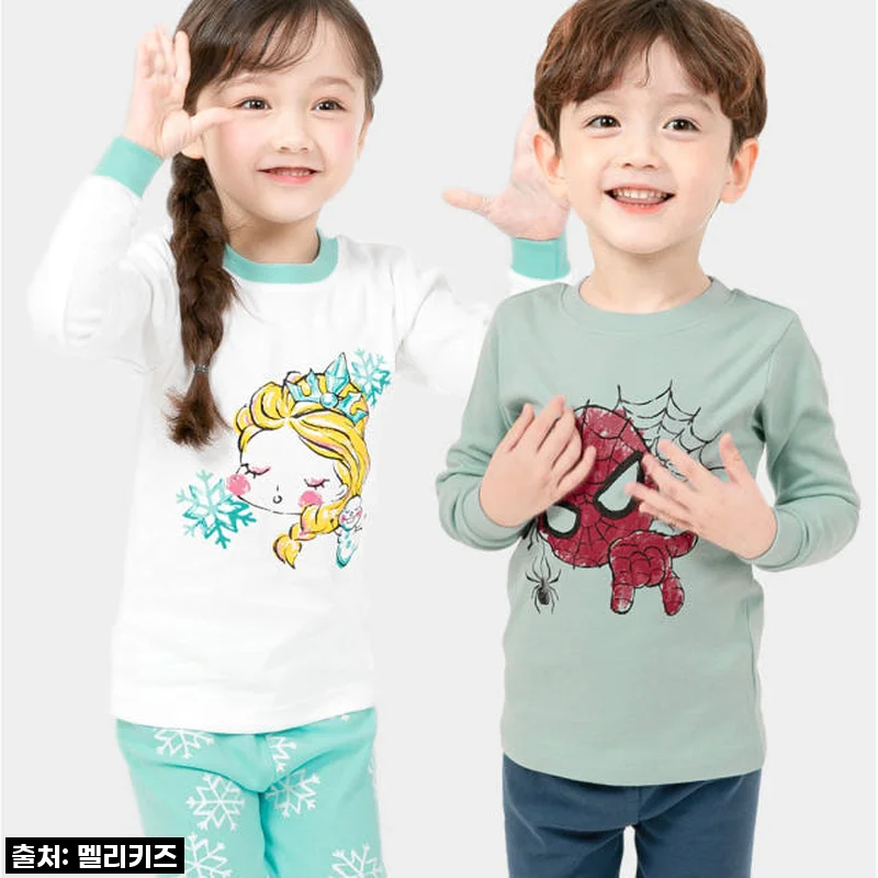 봄 가을 겨울 국산 유아내복 아동내의 30수후라이스 실내복