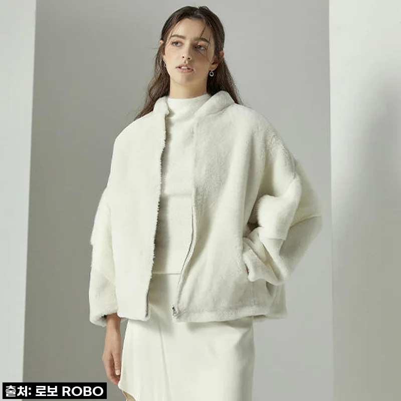 [놓치면 후회] 로보 밍크 콤비 무스탕 하프 코트, 이 가격 실화? 겨울 아우터 끝판왕 등극!