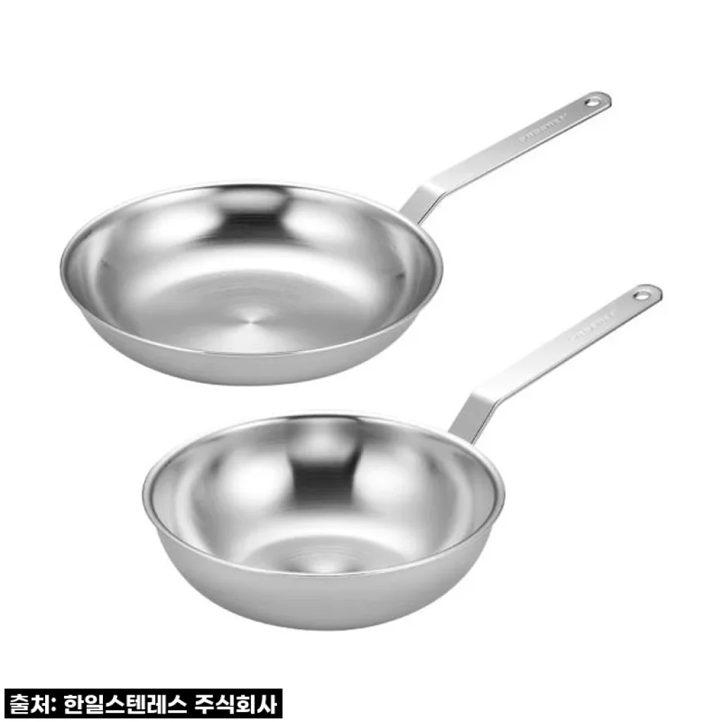 [NEW] 한일스텐레스 무연마제 통3중 IH 프로셰프 스텐팬 세트 (28팬+24궁중)