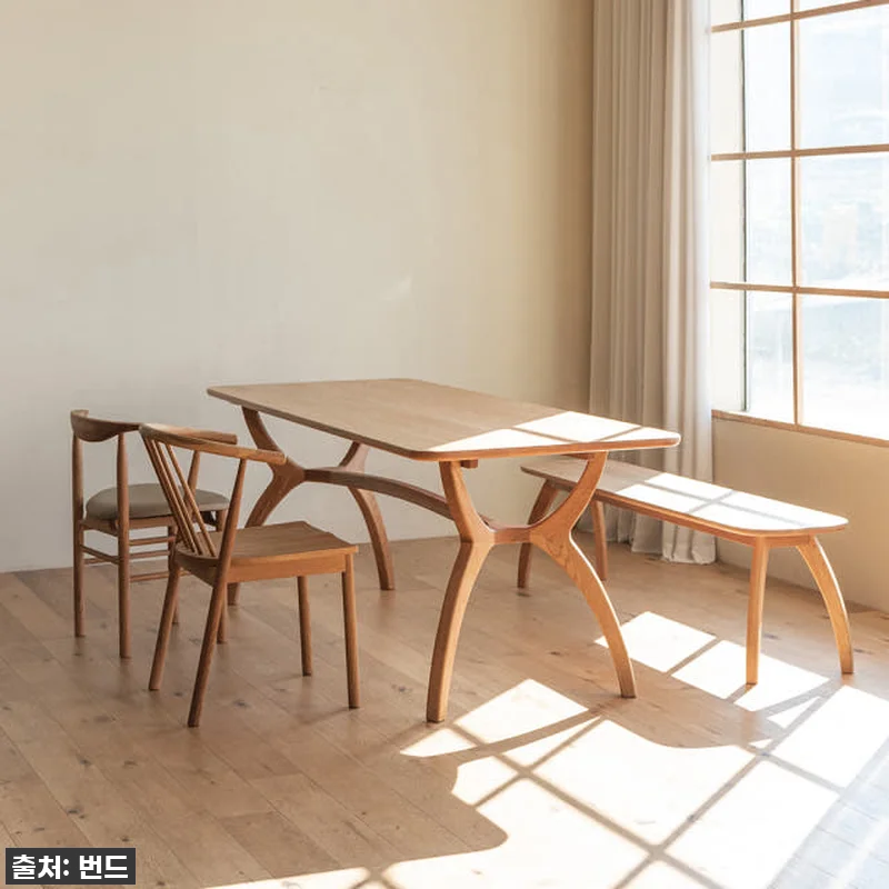 번드 카린 원목 타원 식탁 테이블 오 관련 이미지 1