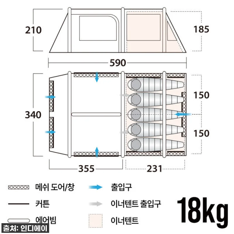 반고 에어하이브 500 에어 텐트, 관련 이미지 1