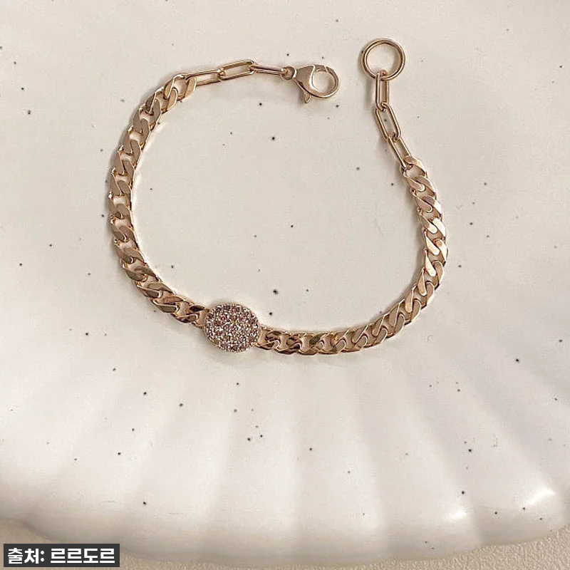 14K 18K 볼드 체인 팔찌 할로우 관련 이미지 1