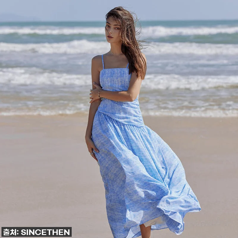 신스덴 오션 셔링 롱원피스, 한여름 관련 이미지 3