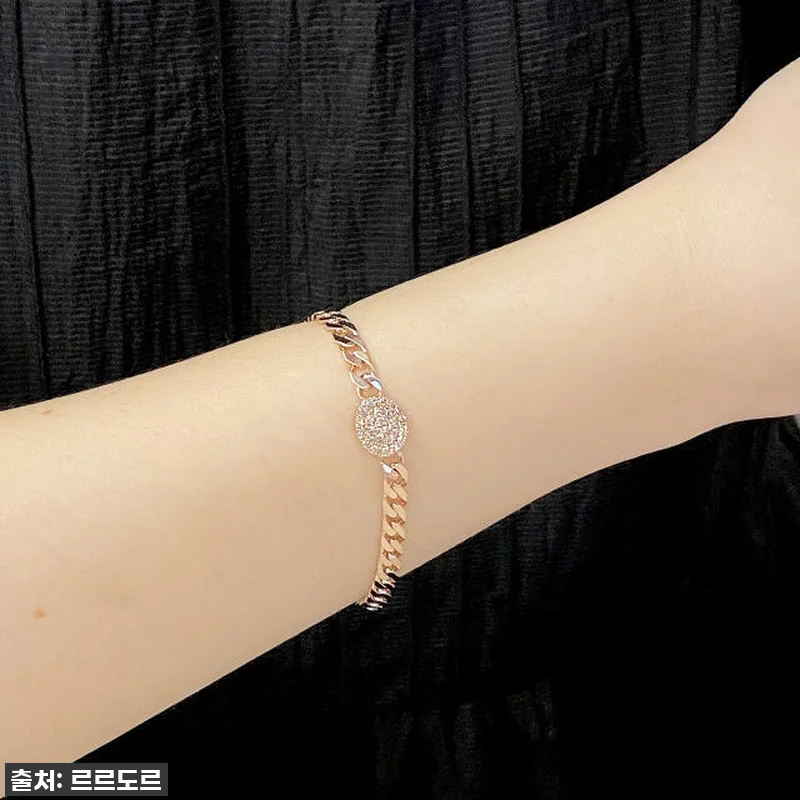 14K 18K 볼드 체인 팔찌 할로우 관련 이미지 3