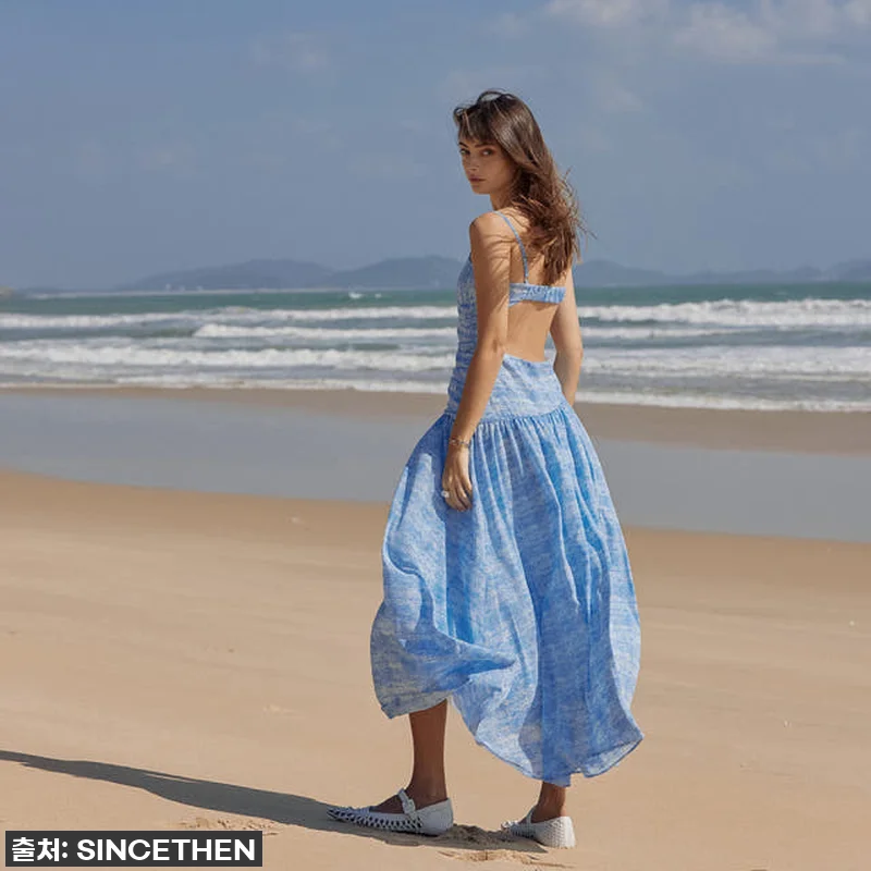 신스덴 오션 셔링 롱원피스, 한여름 관련 이미지 4