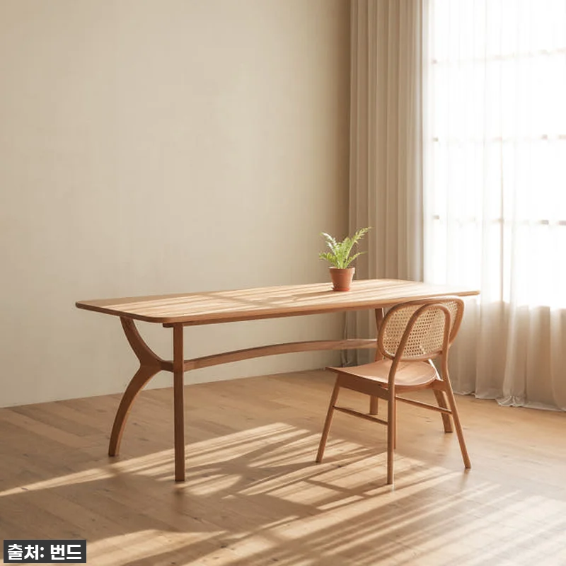 번드 카린 원목 타원 식탁 테이블 오 관련 이미지 4