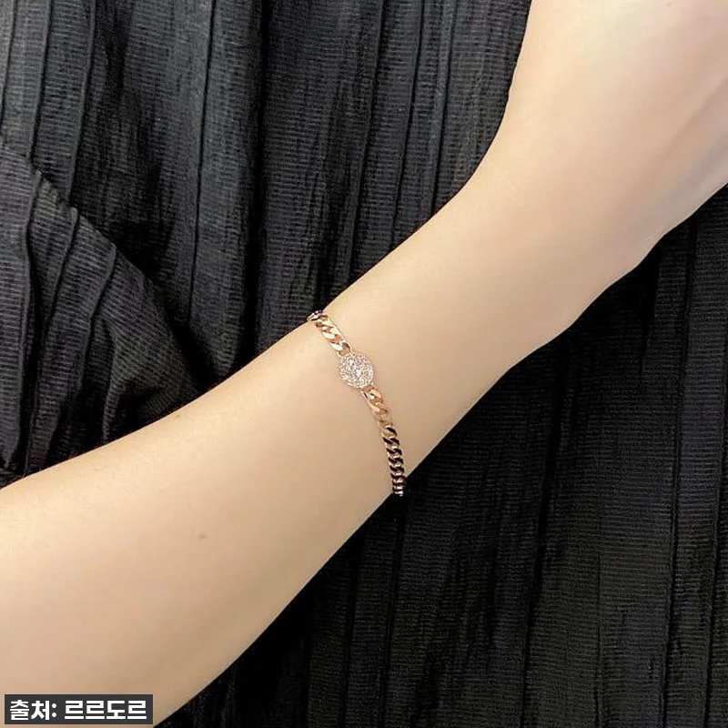 14K 18K 볼드 체인 팔찌 할로우 관련 이미지 4