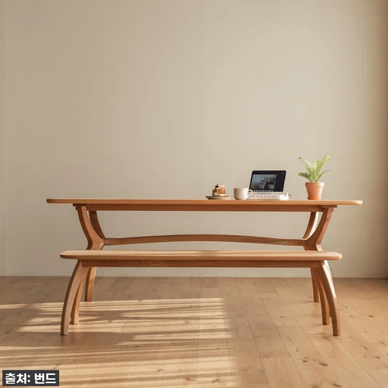 번드 카린 원목 타원 식탁 테이블 오 관련 이미지 5