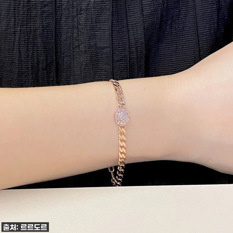 14K 18K 볼드 체인 팔찌 할로우 관련 이미지 5