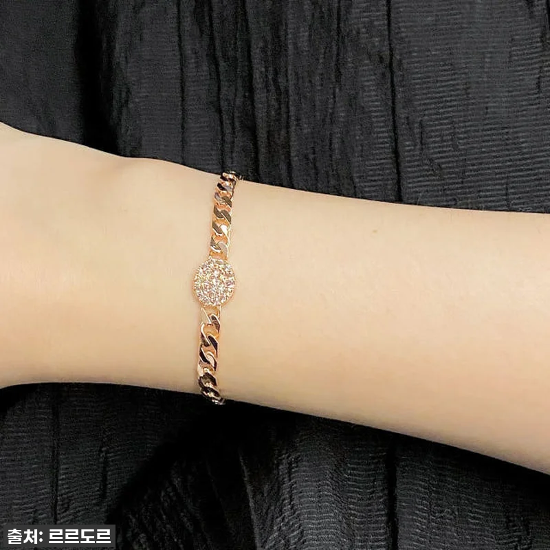 14K 18K 볼드 체인 팔찌 할로우 관련 이미지 6