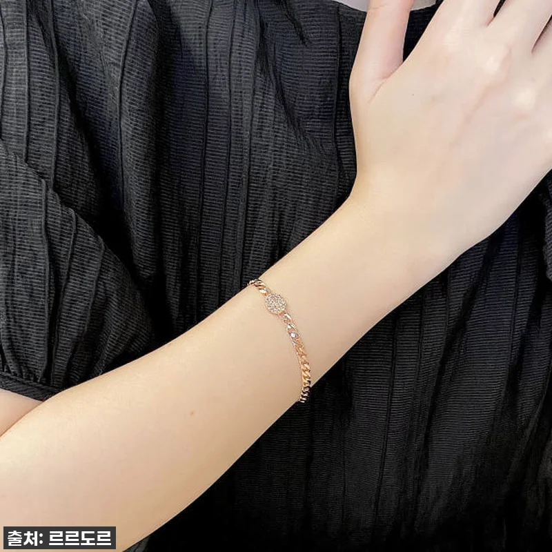 14K 18K 볼드 체인 팔찌 할로우 관련 이미지 7