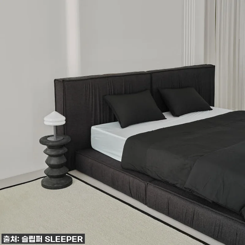 슬립퍼 시크 패브릭 침대 라지킹 프레 관련 이미지 7